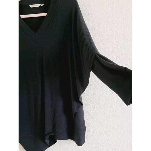 Soft Surroundings Madeline Tunic Small Petite Cape Overlay Stretch Knit Top - Picture 5 of 8
